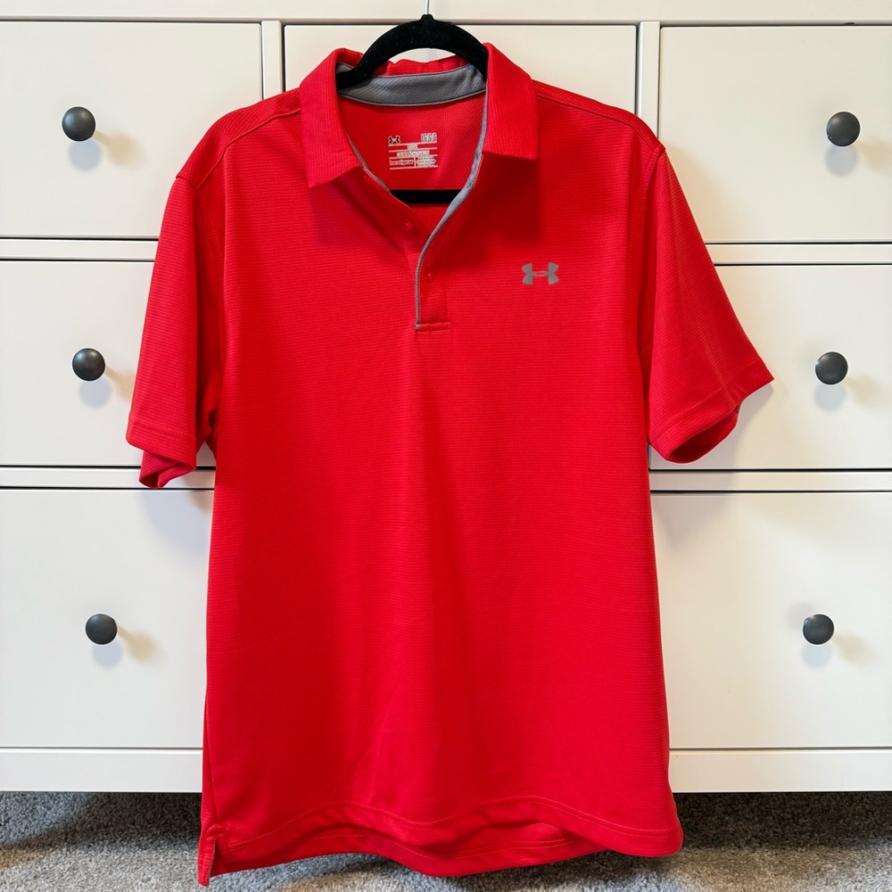 Under Armour Men's Red Polo Shirt